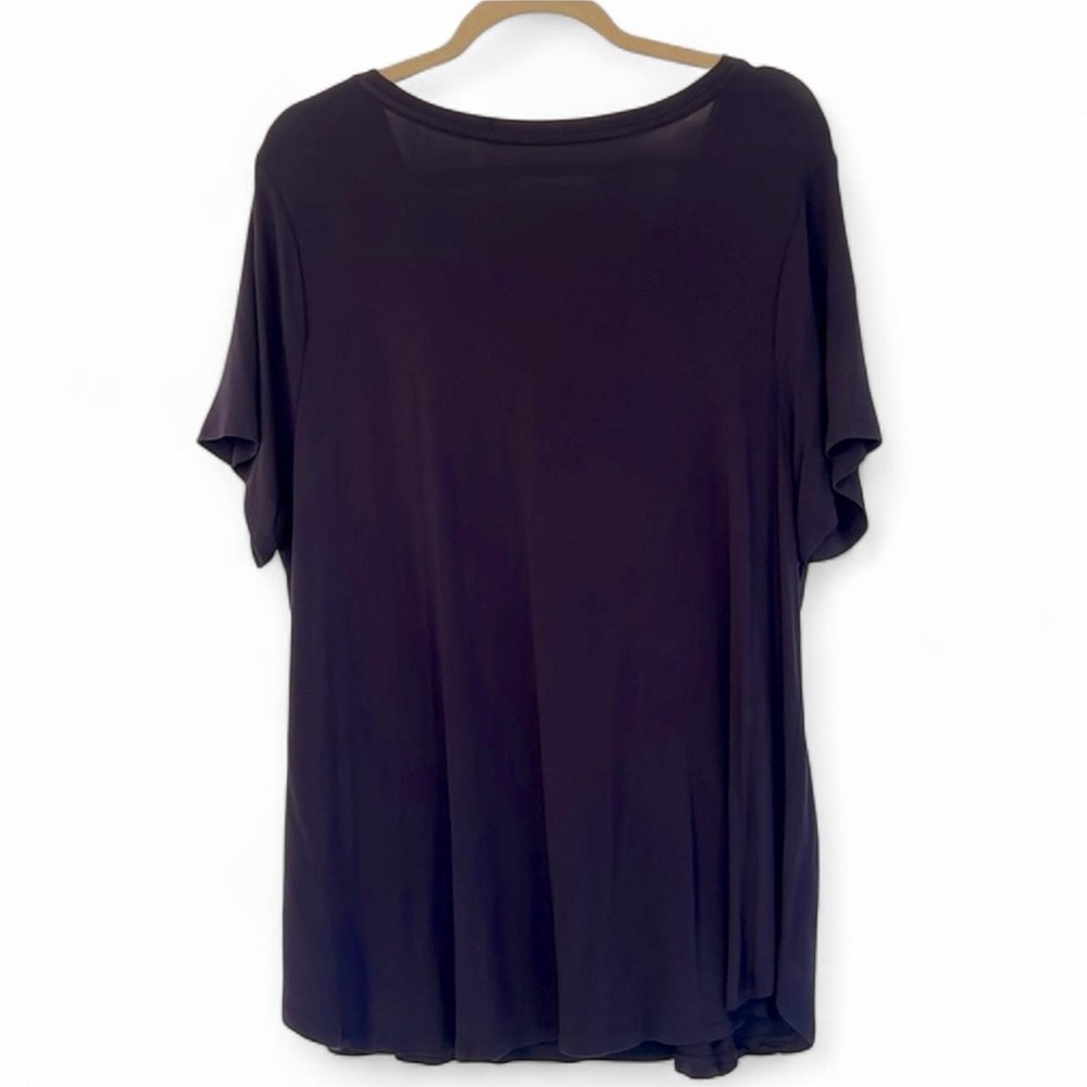 Ava & Viv Navy Scoop Neck Essential Tee 1X - Picture 4 of 9